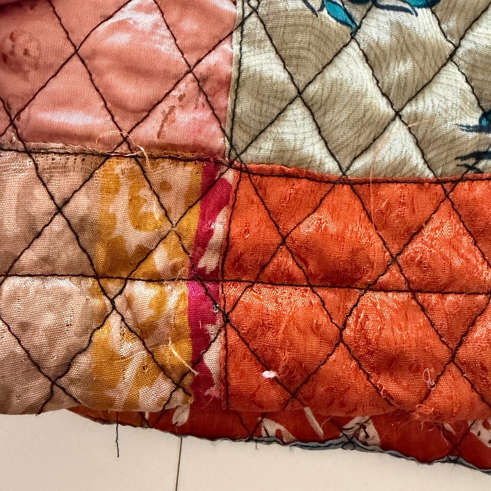 Sacred Threads Patchwork Quilted Longline Militar… - image 13